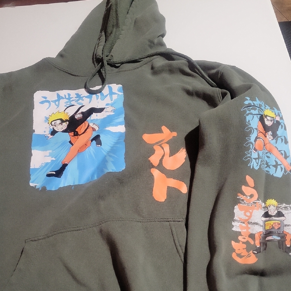 Green and Orange Graphic Sweatshirt Hoodie